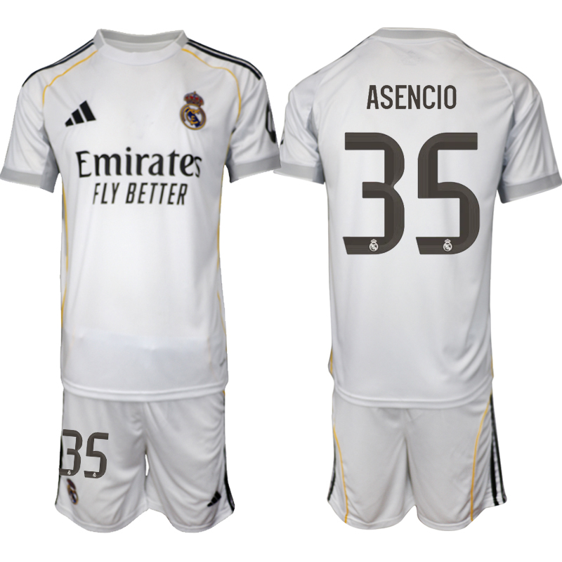 Men 2025-2026 Club Real Madrid home white #35 Soccer Jersey 01->real madrid jersey->Soccer Club Jersey